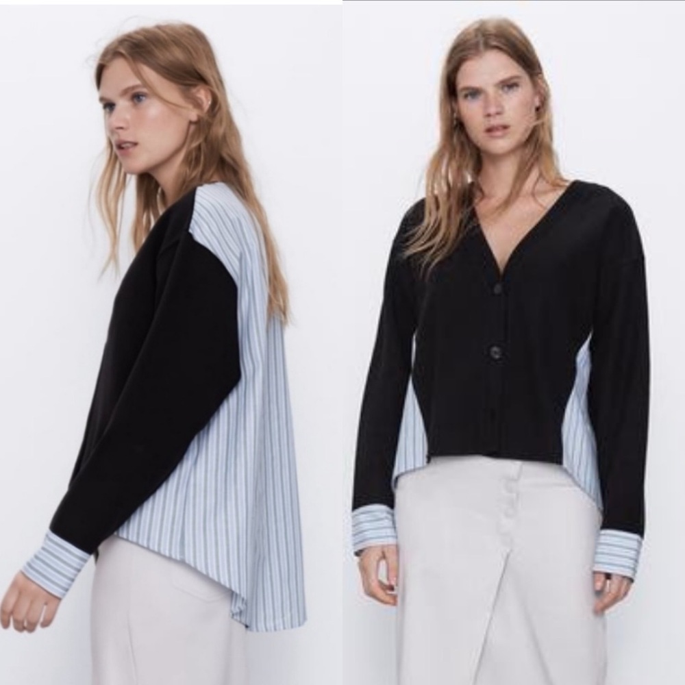 🆕 Zara Contrasting Cardigan